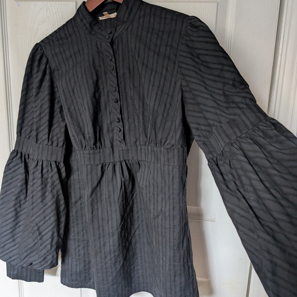 Matty M Black Button-Up Blouse - Picture 2 of 5